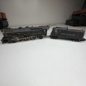 Vintage American Flyer 312 AC Steam Locomotive & PRR Lines Tender-Untested